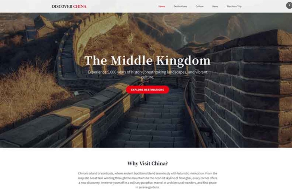 Discovery China 旅游官网